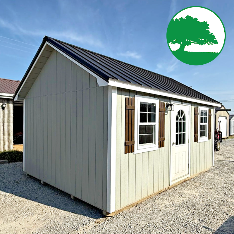 PRE-OWNED 12' x 16' Finished "Cabin / Utility w/ Electric"
