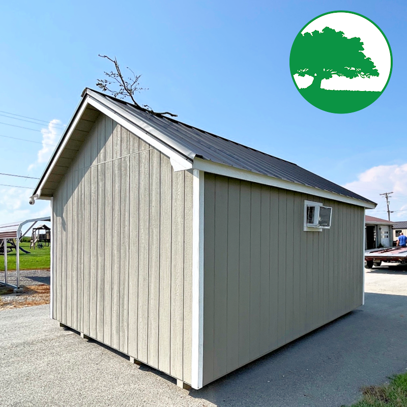 PRE-OWNED 12' x 16' Finished "Side Utility / Cabin" w/ Electric