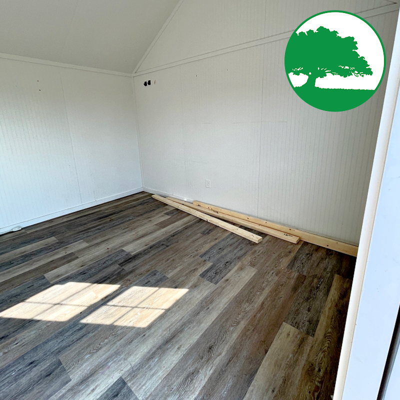PRE-OWNED 12' x 16' Finished "Side Utility / Cabin" w/ Electric