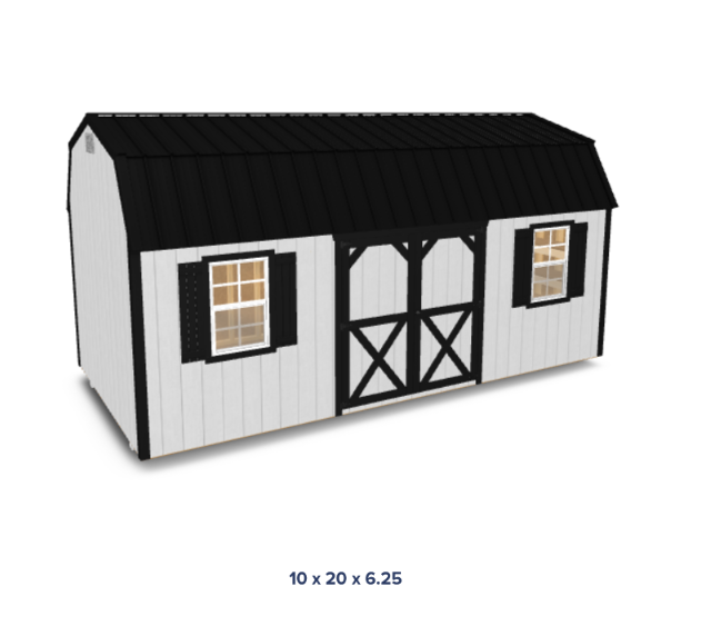 10' x 20' Painted "Side Loft Barn"