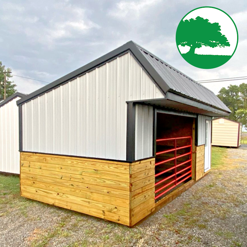 10' x 20' Metal "Animal Shelter w/ Tack Room"