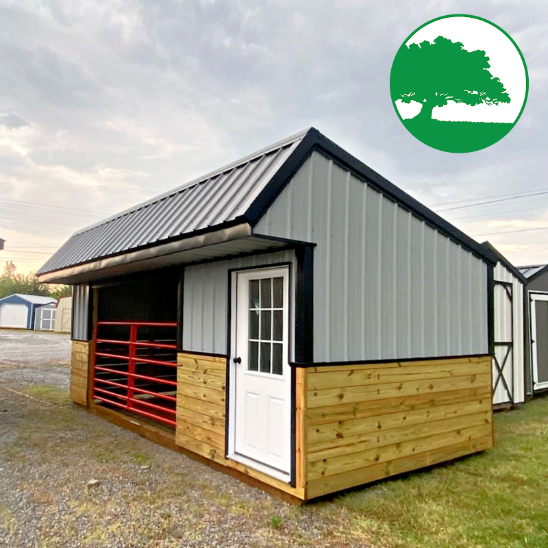 10′ x 20′ Metal “Animal Shelter w/ Tack Room”
