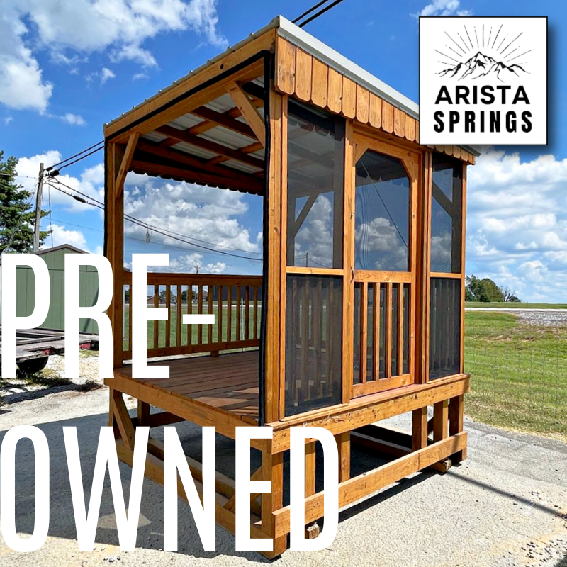 PRE-OWNED 8′ x 8′ Sunrise “Full Porch w/ Screen”
