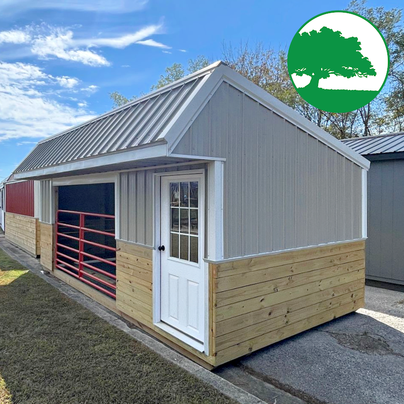 10′ x 20′ Metal “Animal Shelter w/ Tack Room”