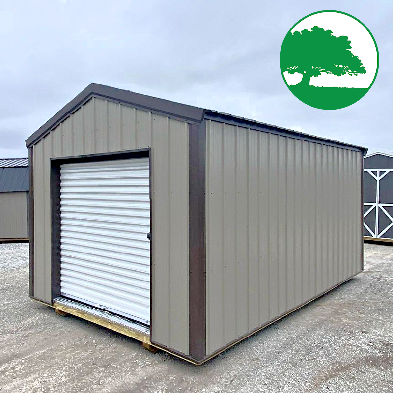 10′ x 16′ Metal “Utility w/ Roll-Up” *AG*