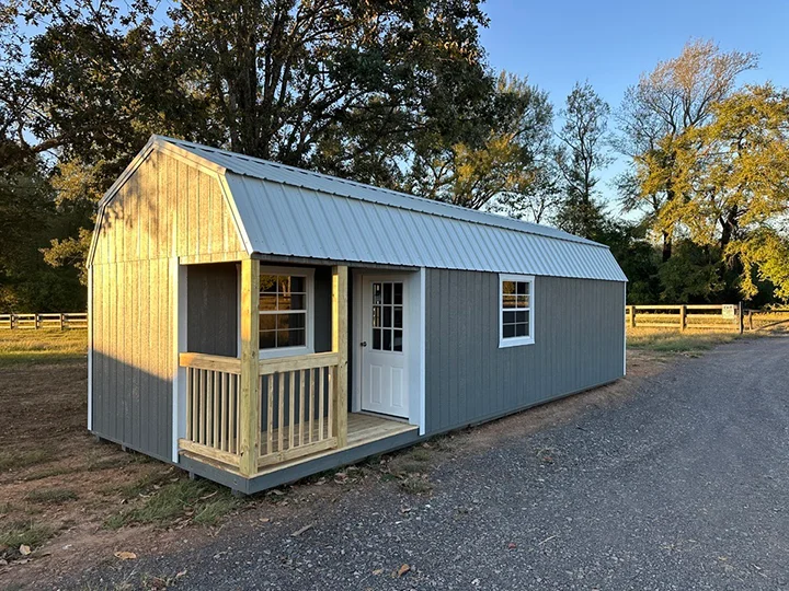04 FrontierShedCo Side Lofted Barn Cabin