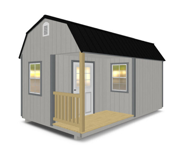 Lofted Barn with Side Porch 600x490