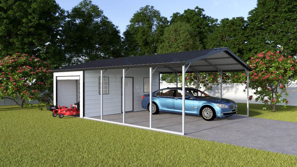 carport and garage combination