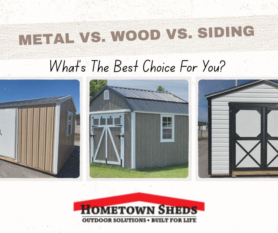 metal vs wood vs siding