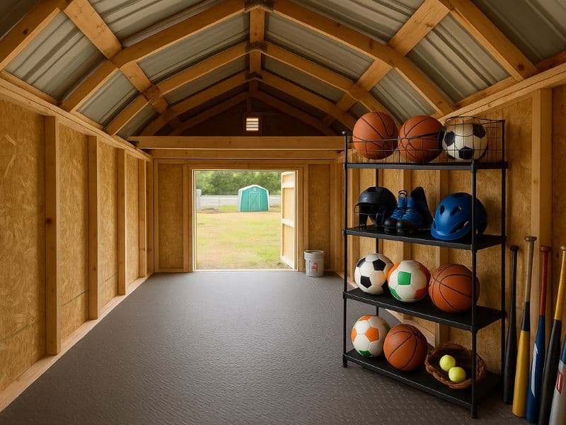 shed for back to school organization