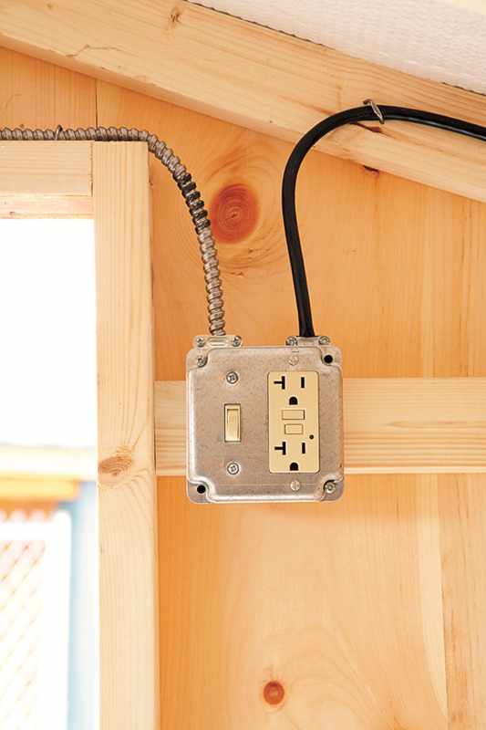 Electric Package Switch and Outlet Installed