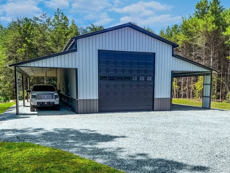 steel garage structure