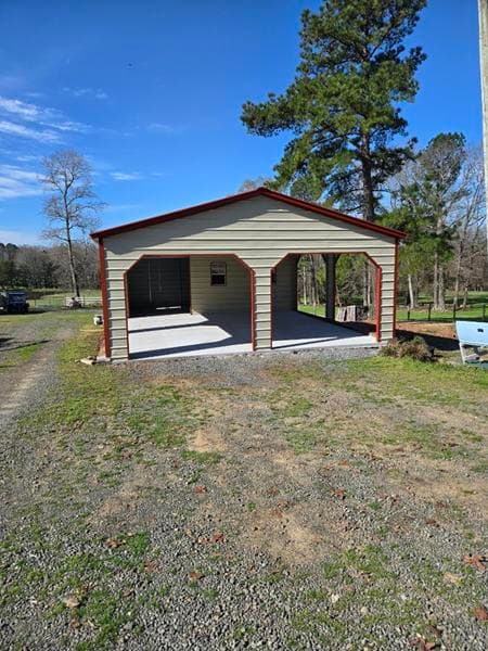custom built carport and garage combo