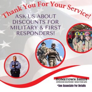 hometown sheds military discount