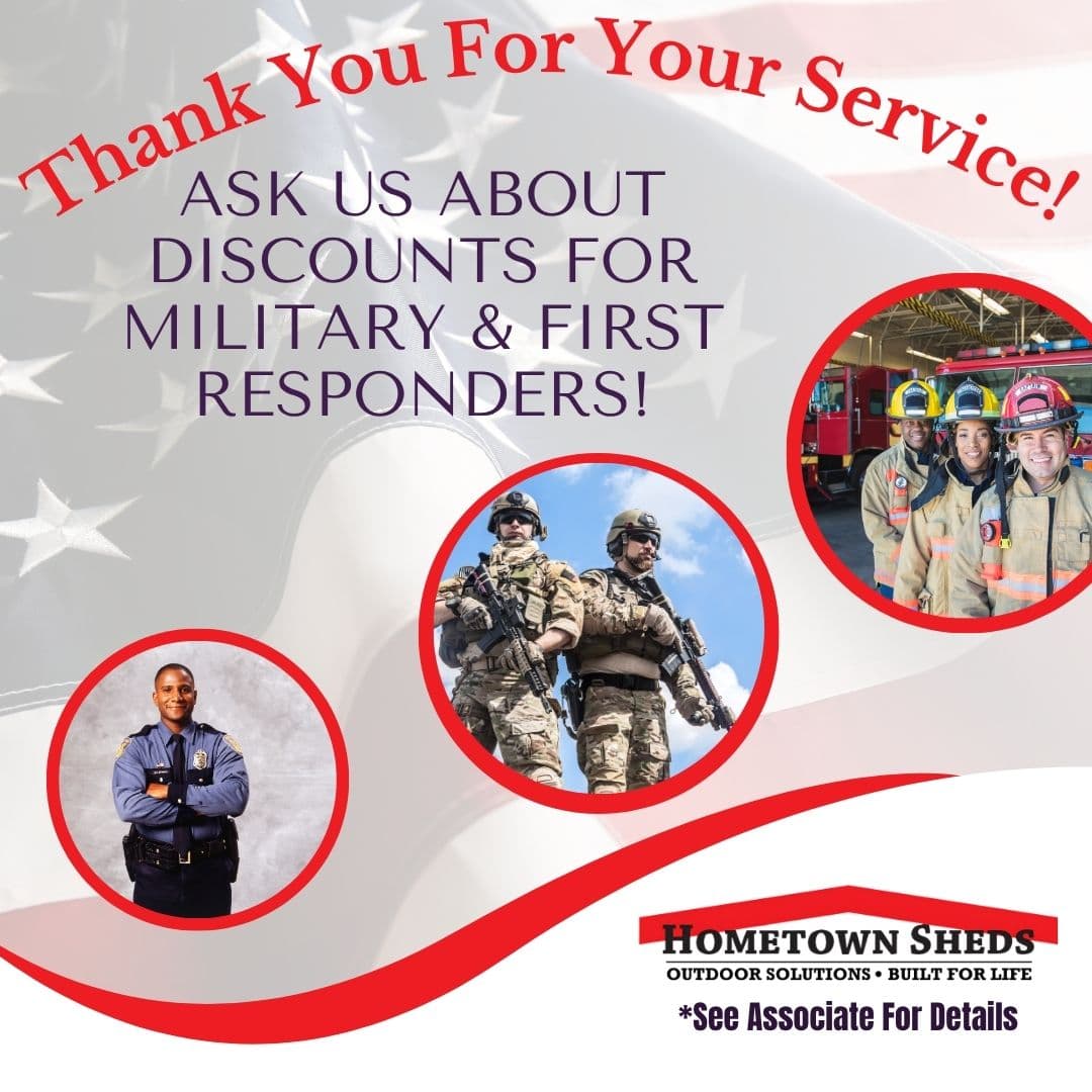 hometown sheds military discount