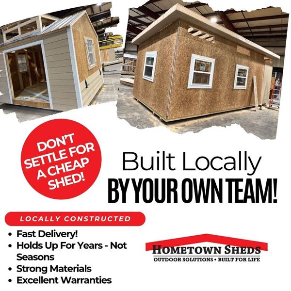 locally built sheds