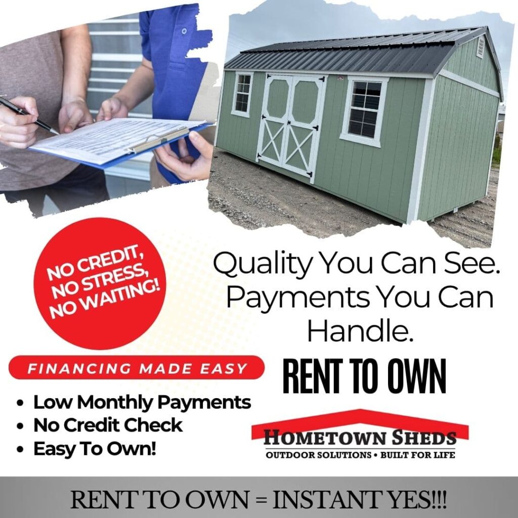 rent to own sheds