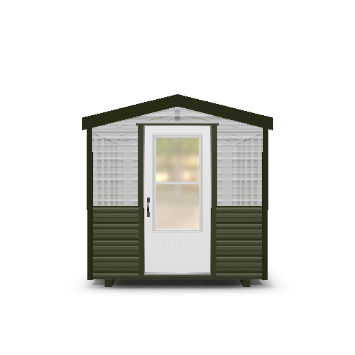 8×10 Nursery Shed With Metal Wainscoting