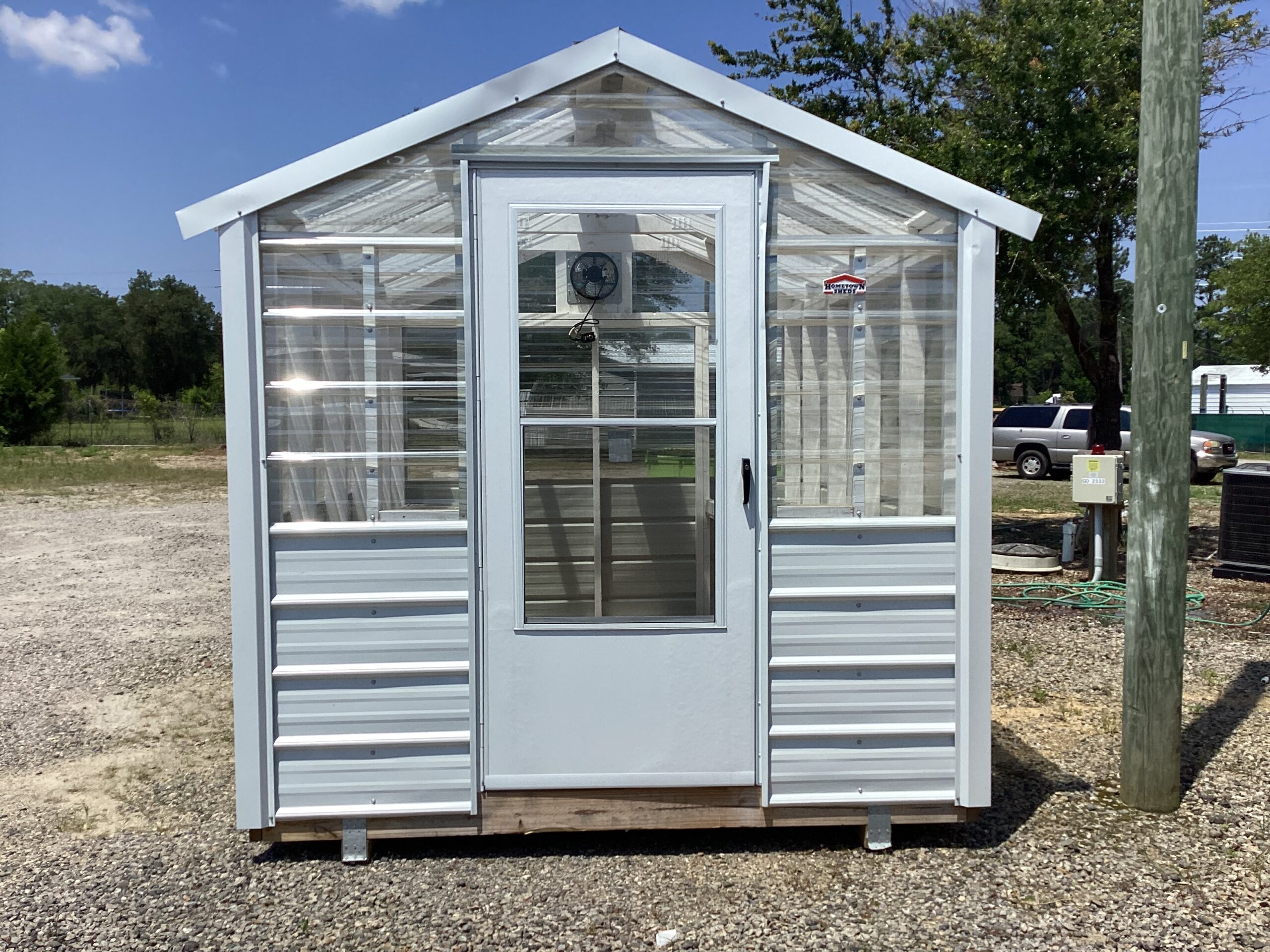 8 X 10 Nursery Shed With Metal Wainscoting