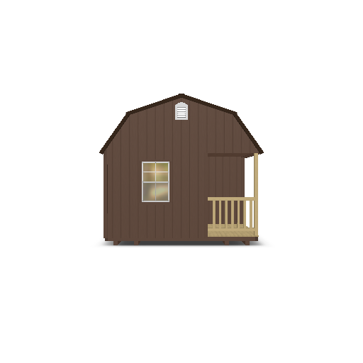 12 X 20 Lofted Barn With Side Porch
