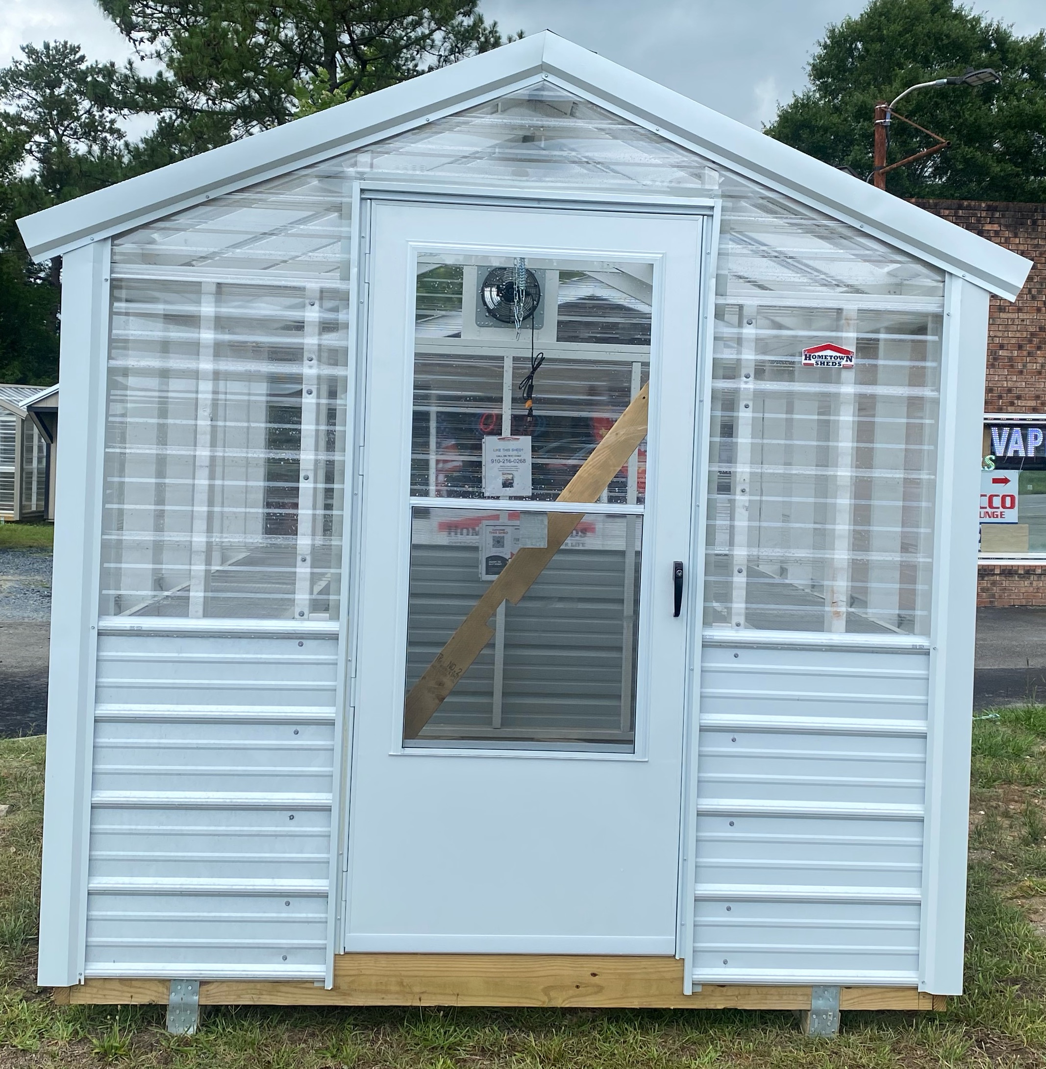 8 X 10 Nursery Shed With Metal Wainscoting