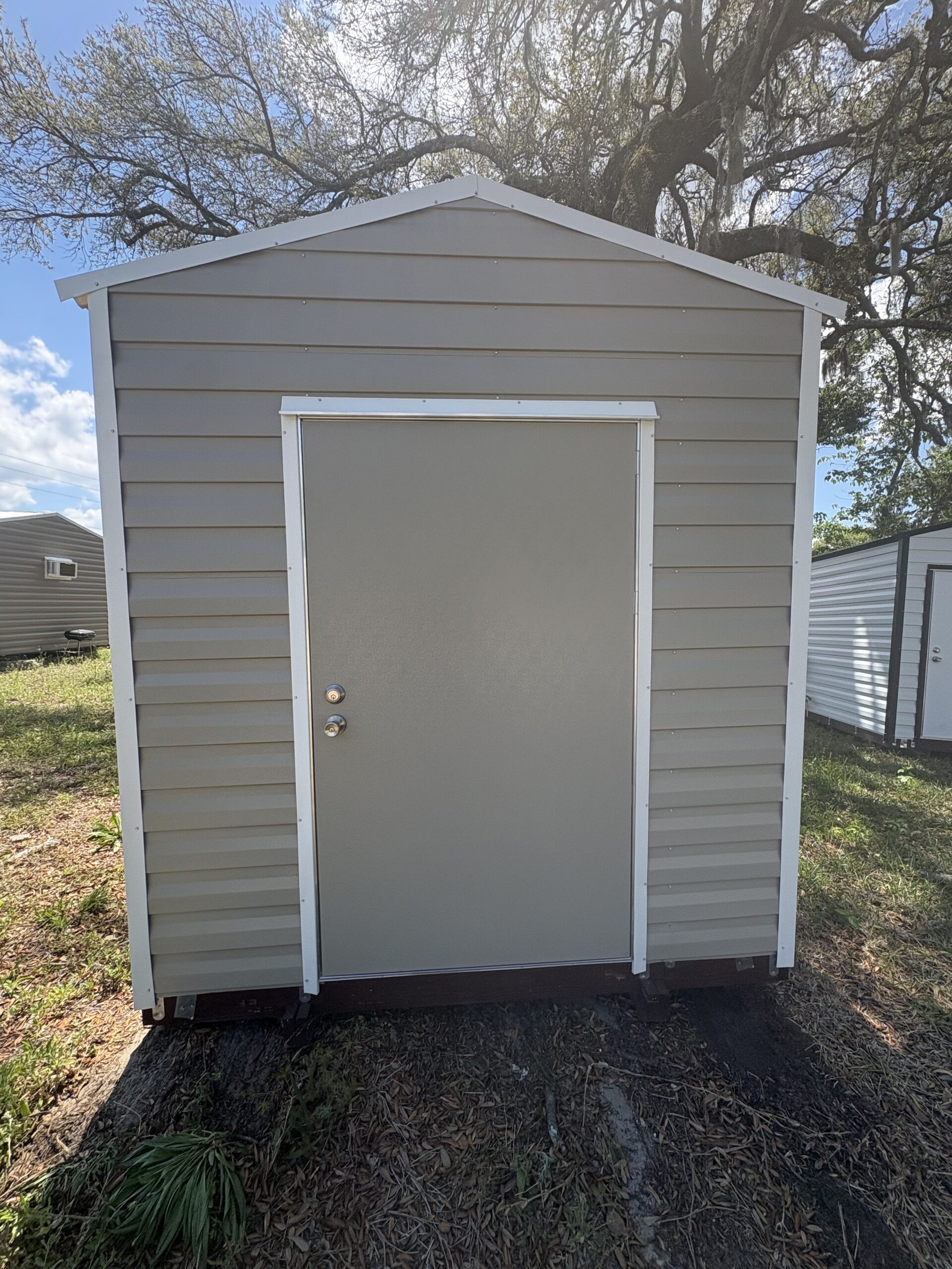 8 x 10 Metal Garden Storage Shed with Electric 13574