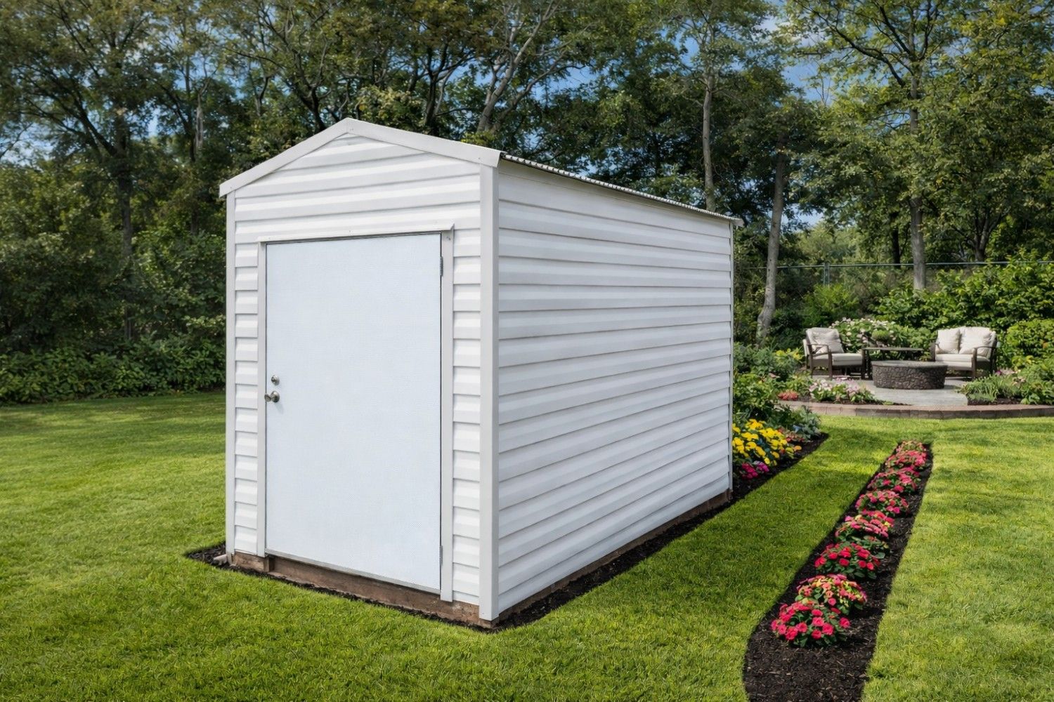 6 x 12 Metal Utility Shed – Electric and Light -Free Delivery w/in 50 miles 4397