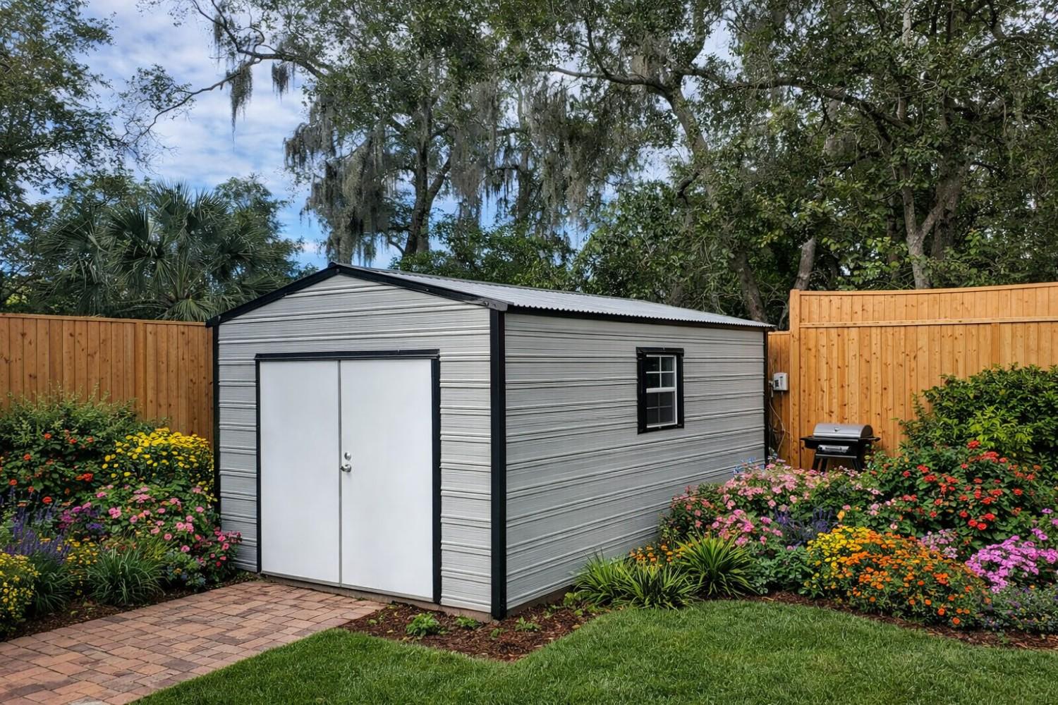 10×14 Garden Shed With 65″ Double Doors #27137