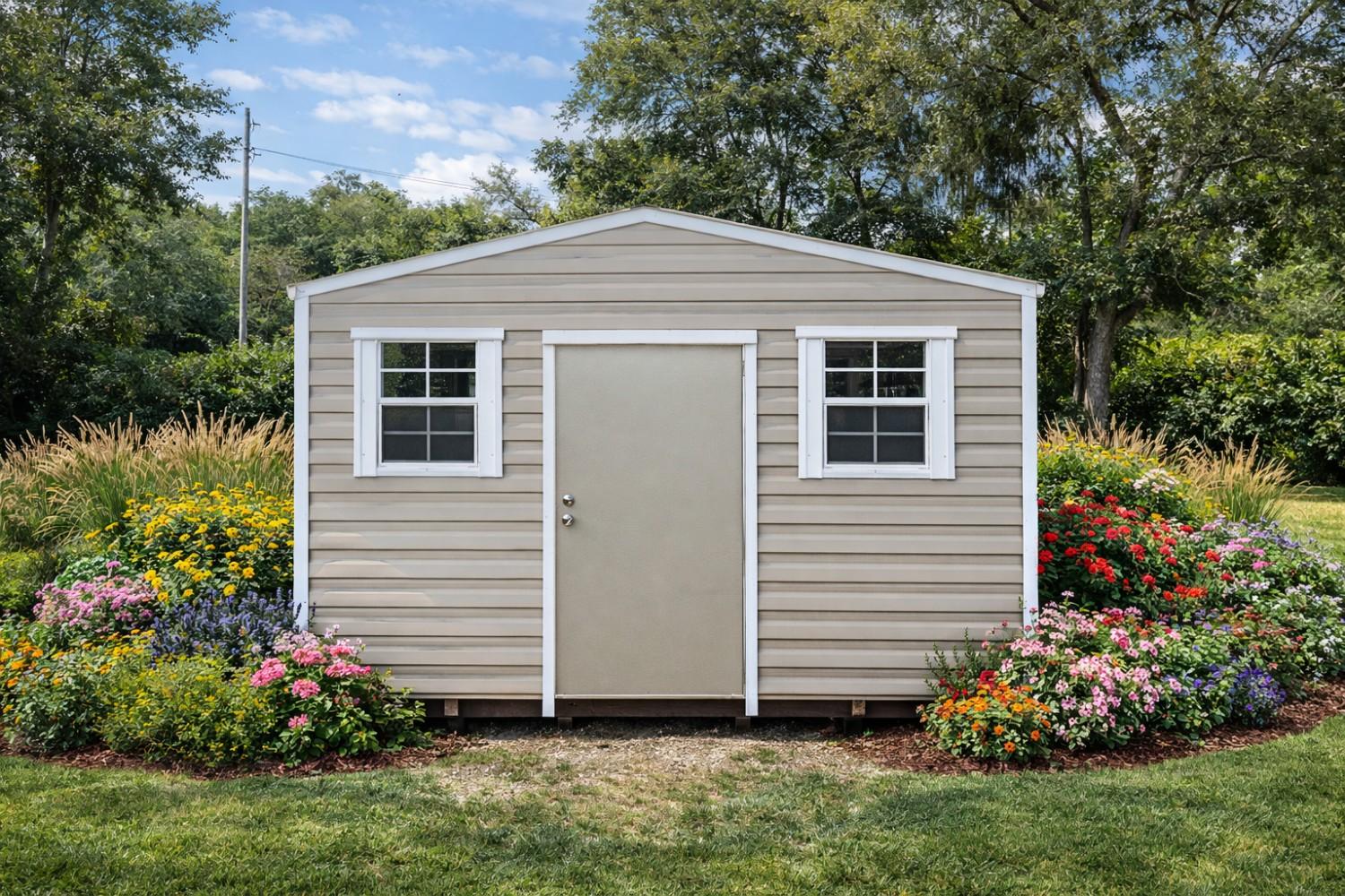 8 x 12 Side Entry Metal Storage Shed with Electric 13532