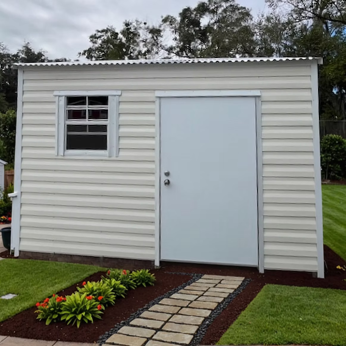 8 x 12 Metal Garden Shed Electric. Rent to own Free Delivery Jacksonville #13535