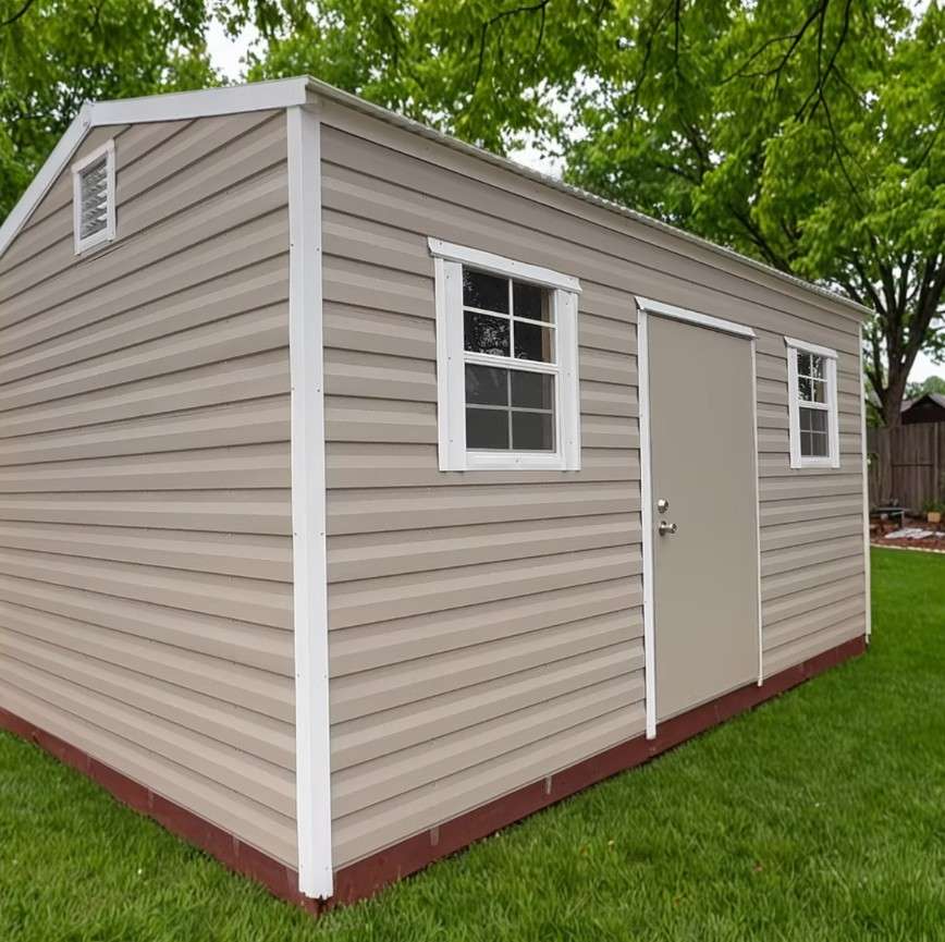 10×16 Side Garden Metal Shed With Electrical #27141