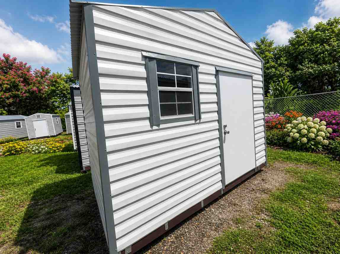 12×8 Side Garden Shed With Electric #13577 Brick City Buildings