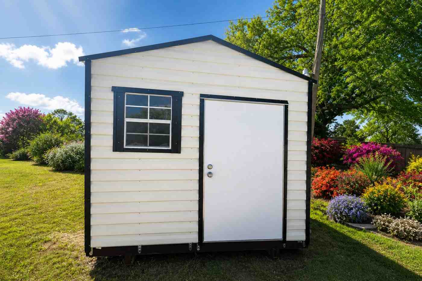 10×10 Garden Shed With Electric Brick City Buildings  #27231