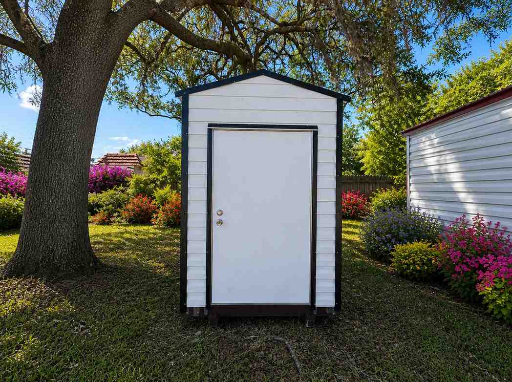 6×12 Garden Shed With Electric Brick City Buildings  #4411