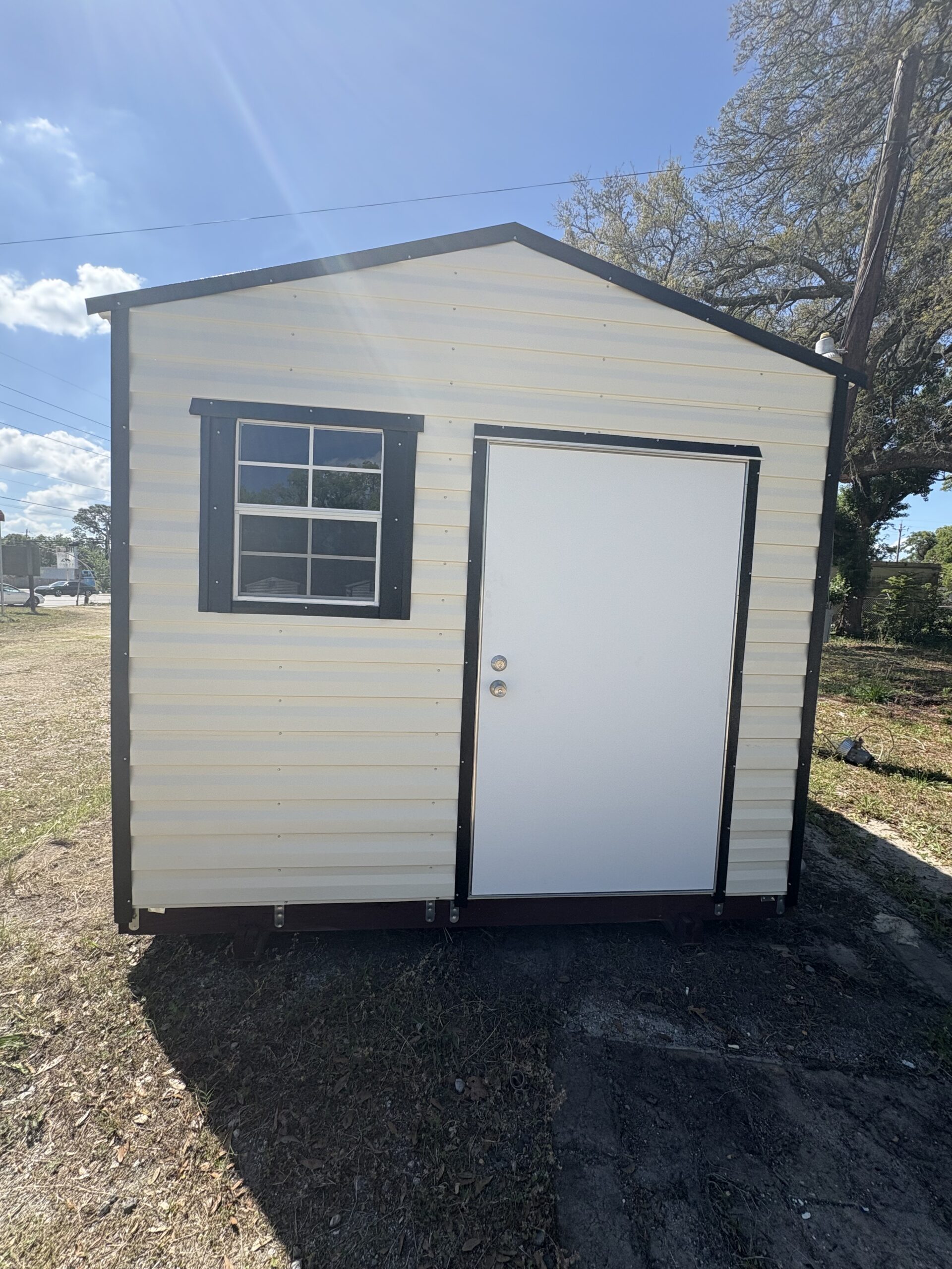 10×10 Garden Shed With Electric Brick City Buildings  #27231