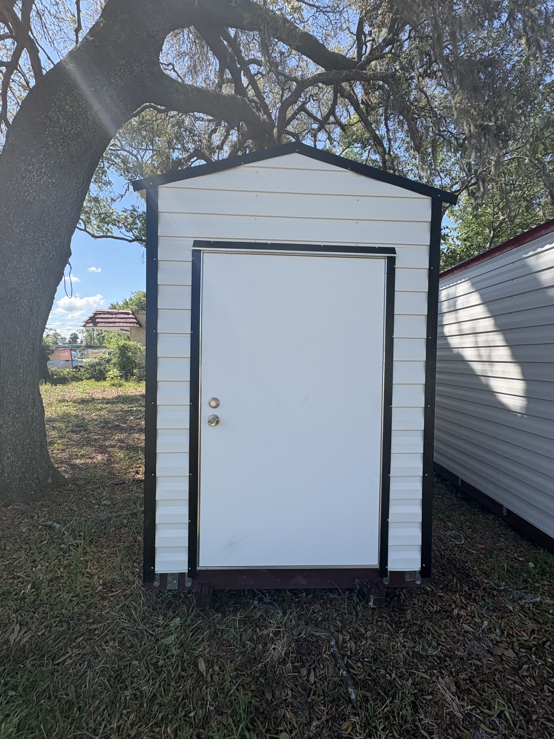 6×12 Garden Shed With Electric Brick City Buildings  #4411