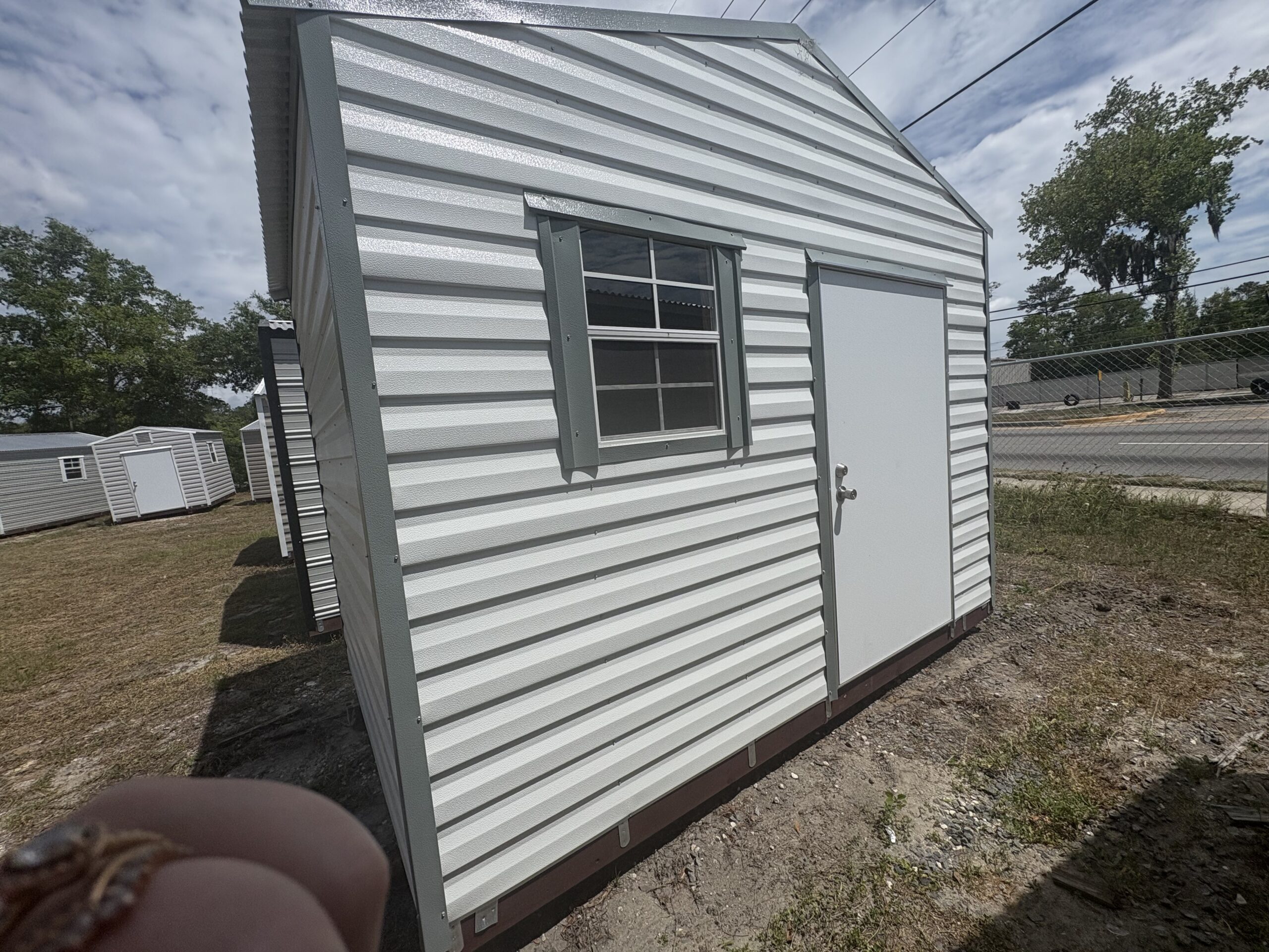 12×8 Side Garden Shed With Electric #13577 Brick City Buildings