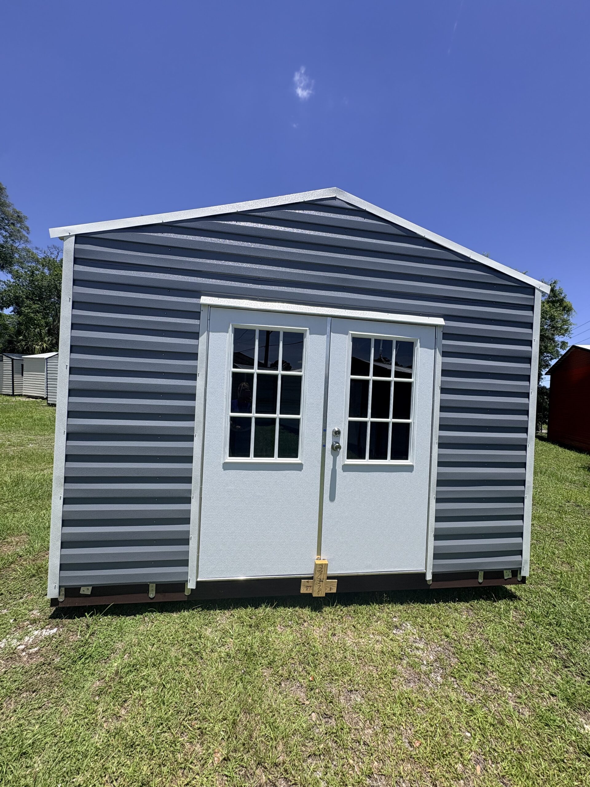 12×10 Metal Garden Shed with Electric Free Delivery Rent to Own Jacksonville 27278