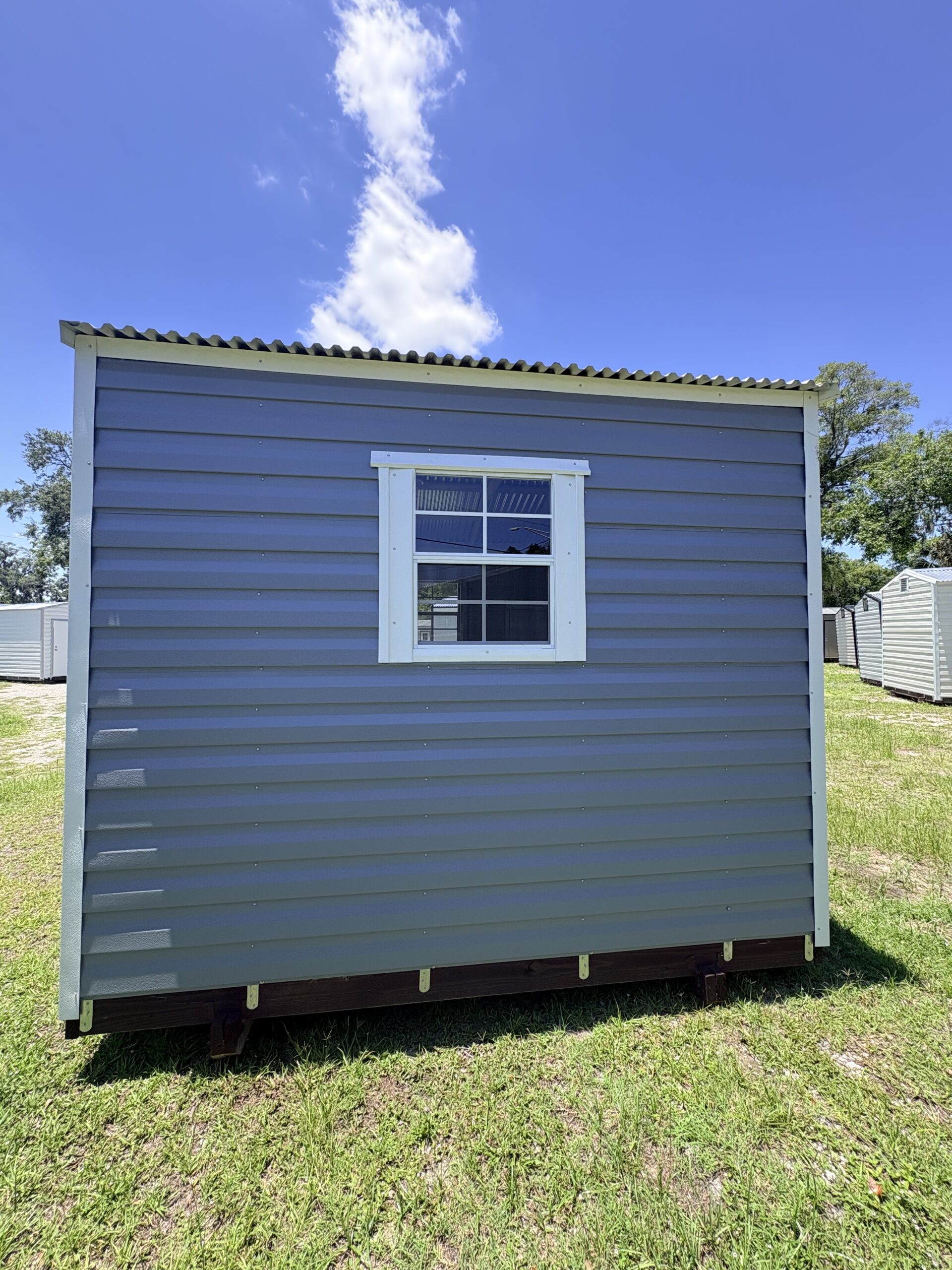 12×10 Metal Garden Shed with Electric Free Delivery Rent to Own Jacksonville 27278