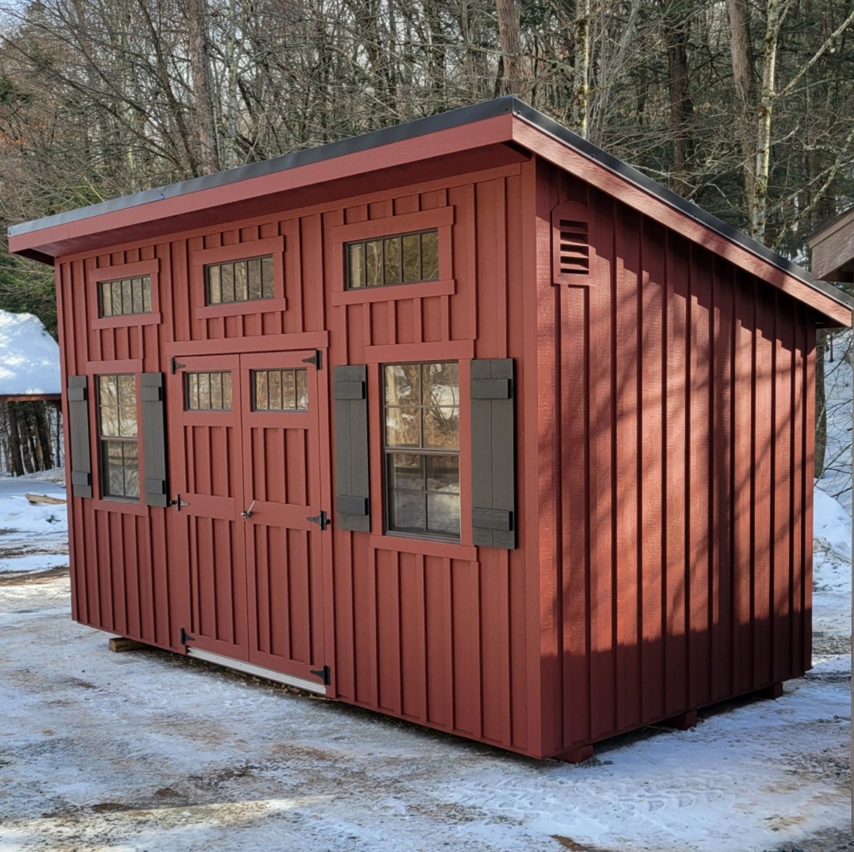 2022 Grahamsville 8' x 16' Patriot Lean To Red B&B