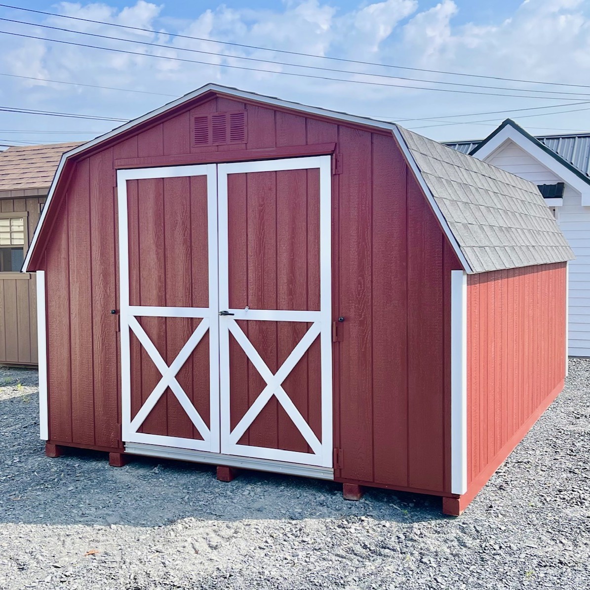 2025 10'x14' Mini Barn DT Red Goshen Display