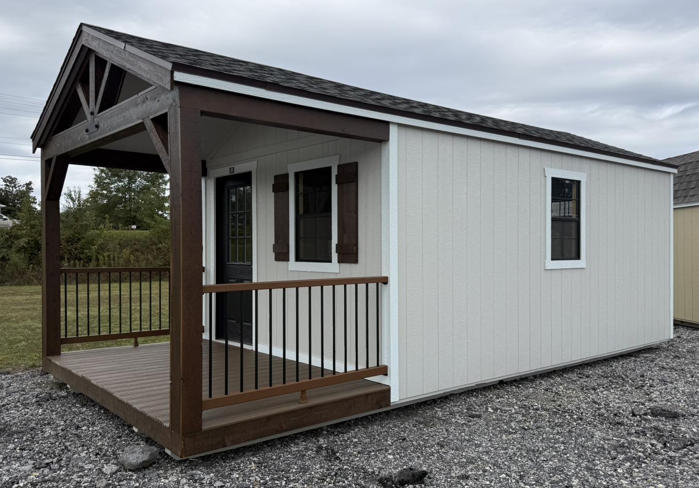 aframe white porch front