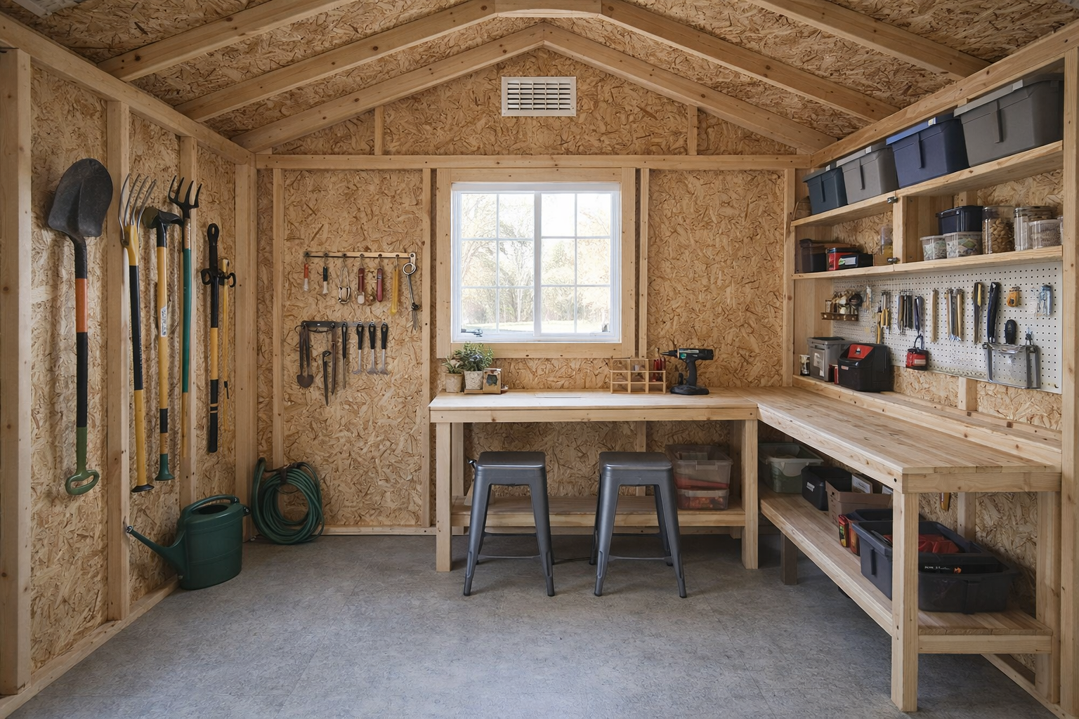 wood cottage interior