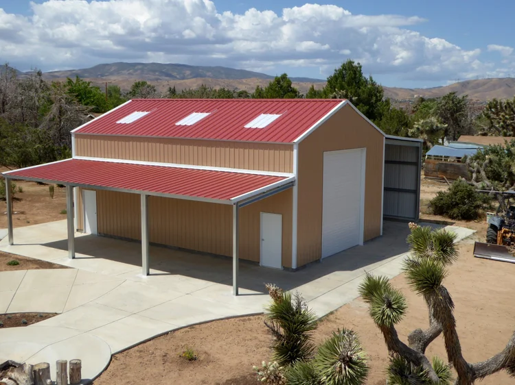 Exterior_Barn_Garage_Workshop_Gable_Commercial_CopperPennyMetallic_TerraCotta scaled