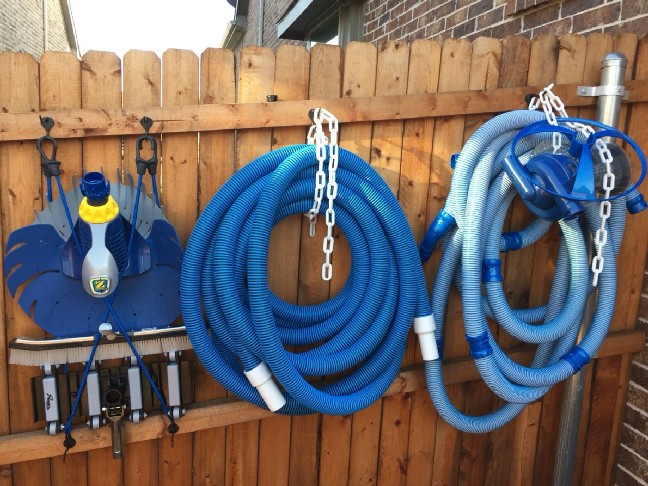 pool equipment storage