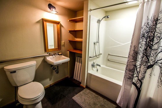 full bath in shed