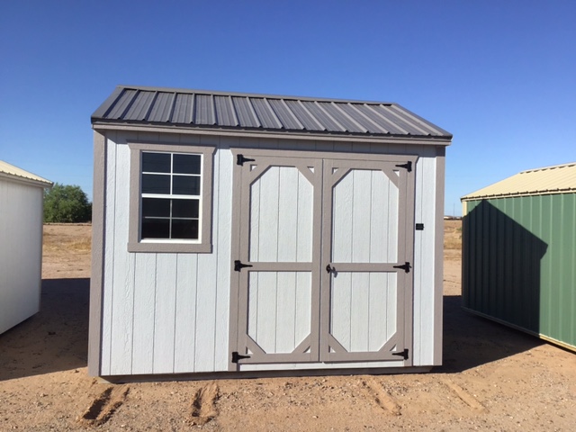 10×12 Garden Shed (Lazy Gray/ Polished Concrete)