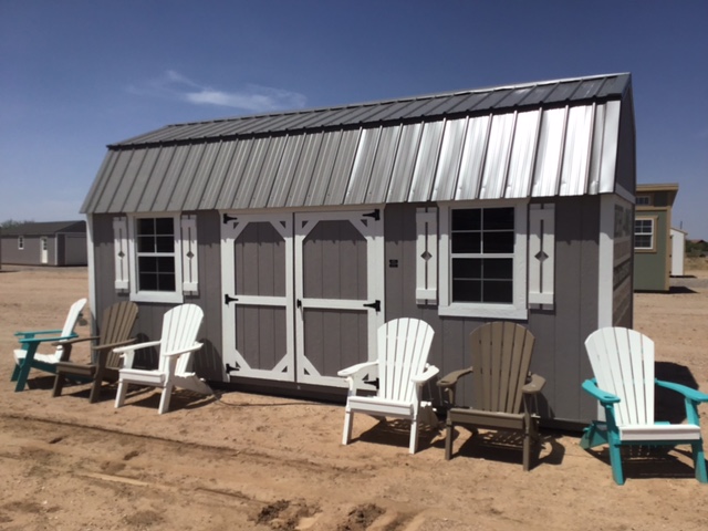 10×20 Side Lofted Barn (Polished Concrete/ White)