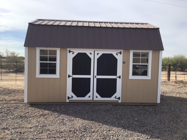 10×16 Side Lofted Barn (Farro/ White)