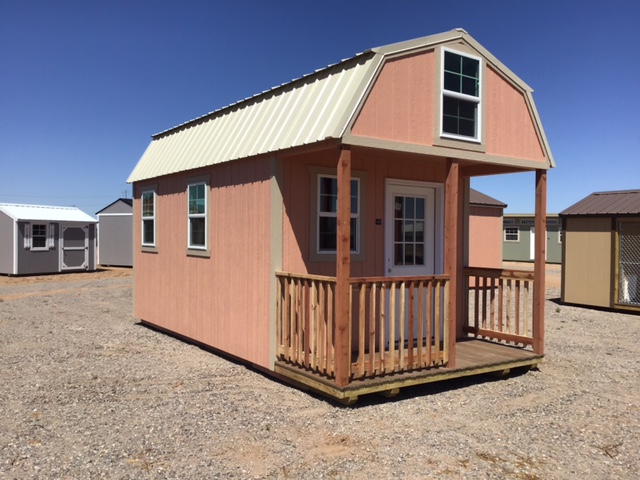 10×20 Lofted Barn Cabin (Rose Tan/ Antler Velvet)